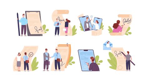 Ilustracja przedstawiająca dwie osoby podpisujące dokument, symbolizująca porozumienie stron