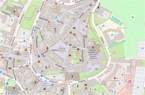 Mapa Lublina z zaznaczonymi trasami autobusowymi