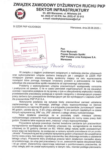 Kontakt do Związku Zawodowego Dyżurnych Ruchu PKP