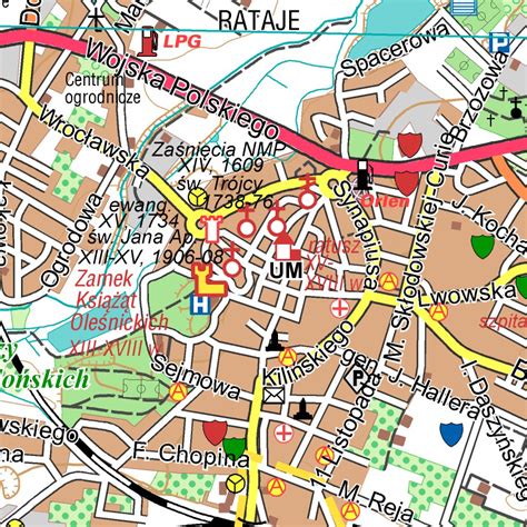 Mapa Oleśnicy z zaznaczoną lokalizacją firmy