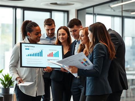 Zespół pracujący w nowoczesnym biurze