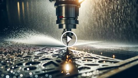 Ilustracja procesu cięcia Waterjet