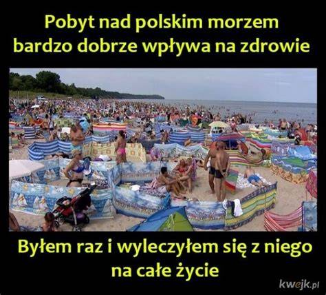 Memy związane z wakacjami nad polskim morzem