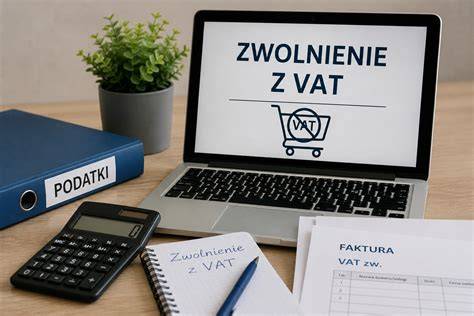 Infografika porównująca zwolnienie z VAT i bycie czynnym podatnikiem VAT