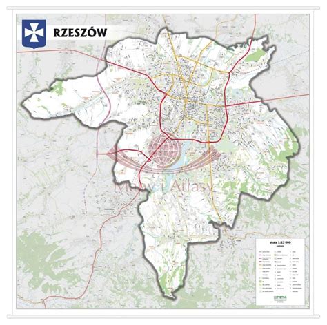 Mapa Rzeszowa z zaznaczonymi placówkami edukacyjnymi i terapeutycznymi