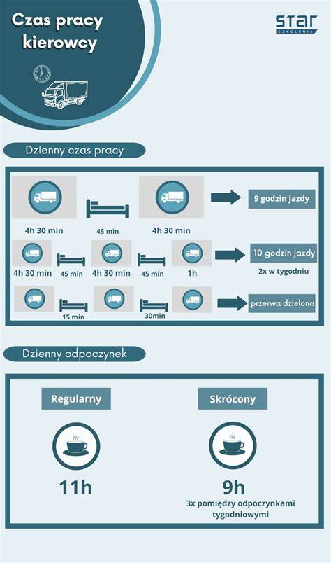 Schemat obowiązków zleceniodawcy w zakresie czasu pracy kierowcy