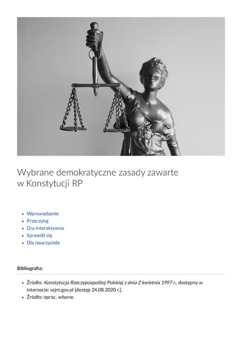Infografika przedstawiająca zasady równości i niedyskryminacji w Konstytucji RP
