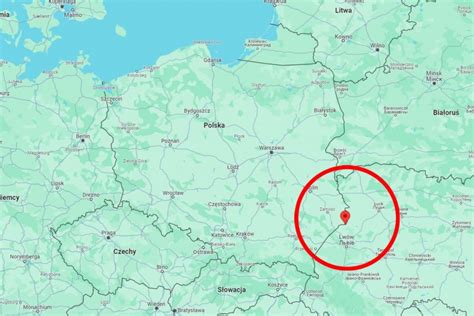 Mapa z zaznaczonym Powiatem Łukowskim