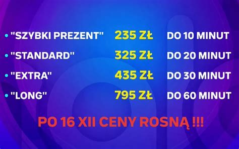 Infografika z cenami wizyt Mikołajów