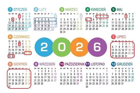 Grafika przedstawiająca kalendarz z zaznaczonymi terminami wypłat