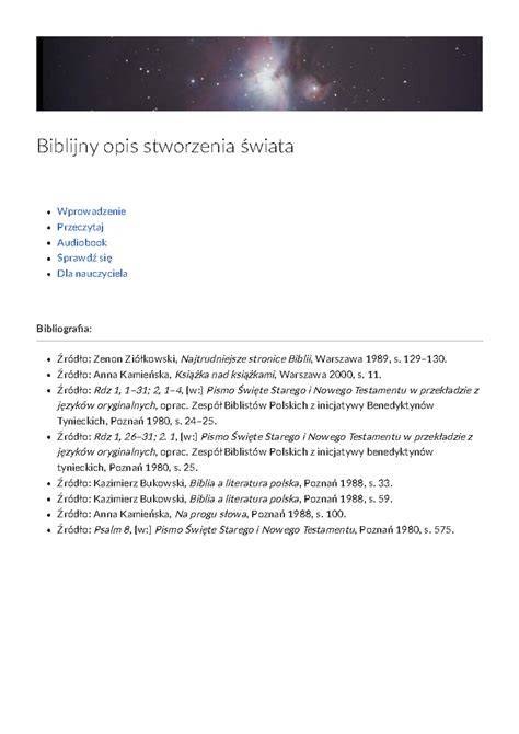 Grafika przedstawiająca biblijny opis stworzenia świata