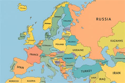 Mapa Europy z zaznaczonymi stawkami płacy minimalnej