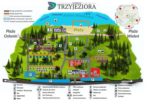 Mapa atrakcji Centrum Trzy Jeziora