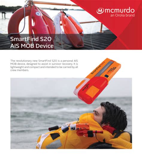 McMurdo Smartfind S20 zamontowany na kamizelce ratunkowej