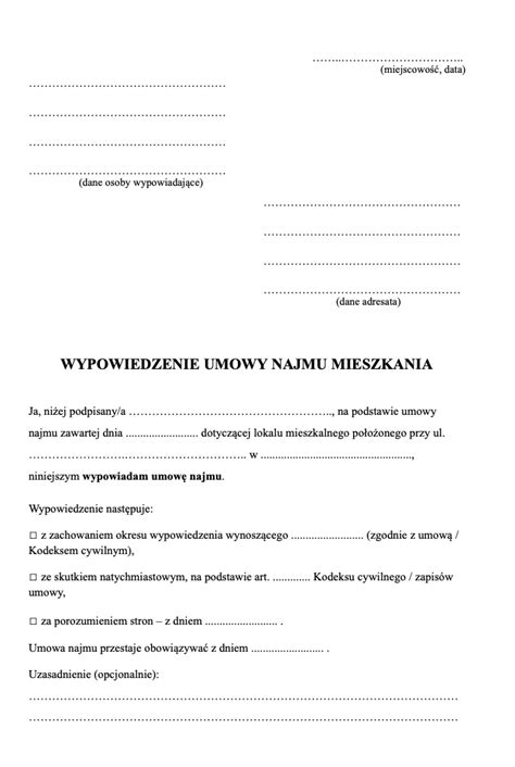 Grafika przedstawiająca prawa wynajmującego w kontekście wypowiedzenia umowy najmu