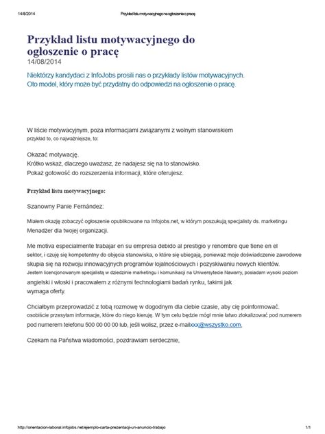 Przykład dobrego ogłoszenia o pracę