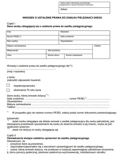 Schemat porównujący zasiłek pielęgnacyjny i świadczenie pielęgnacyjne.