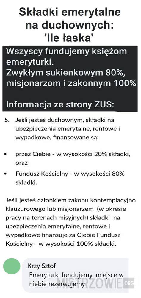 Grafika przedstawiająca składki emerytalne duchownych