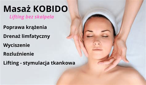 Ilustracja technik masażu twarzy Kobido