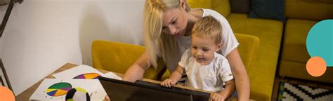 Grafika przedstawiająca równowagę między pracą a opieką nad dzieckiem