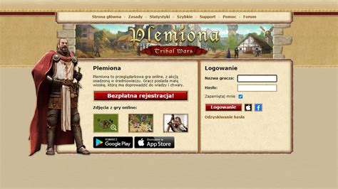 Interfejs gry Plemiona z zaznaczonymi opcjami konta premium
