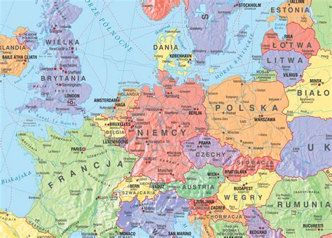 Mapa Europy z zaznaczonymi Niemcami i Holandią