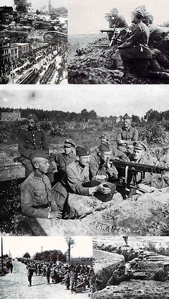 Polska obsługa ckm Schwarzlose M.07/12 podczas bitwy o Radzymin, sierpień 1920