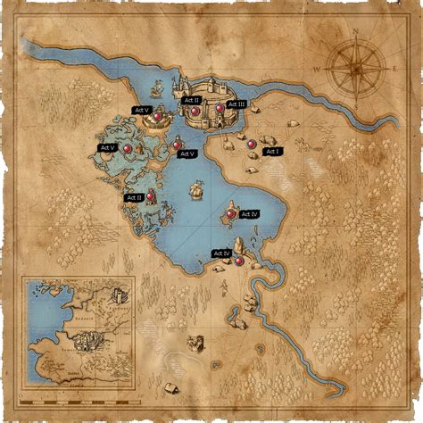 Mapa Wyspy Rybitw w grze Wiedźmin 1