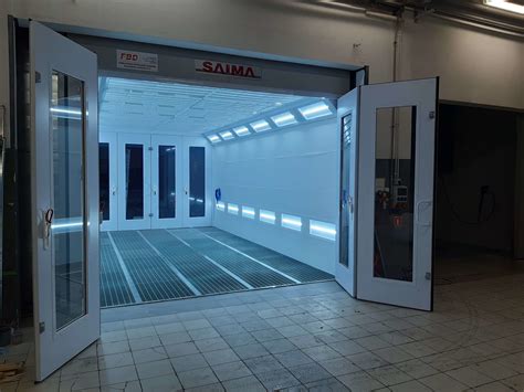 Schemat działania dwustopniowego palnika w kabinie lakierniczej