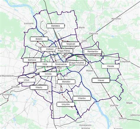 Mapa pokazująca lokalizację Warszawy, gdzie toczyła się sprawa