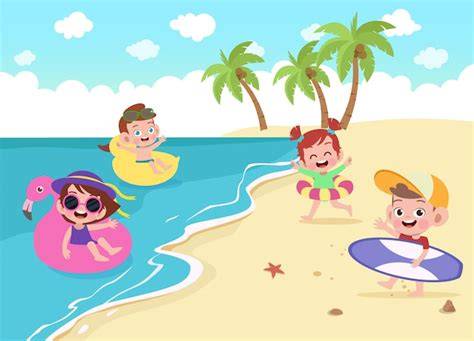 Ilustracja przedstawiająca osobę odpoczywającą na plaży