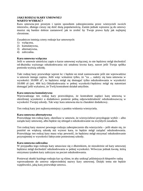 Symboliczne przedstawienie kary umownej
