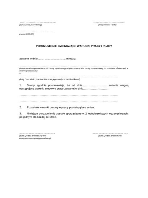 Tabela porównująca porozumienie zmieniające i wypowiedzenie zmieniające