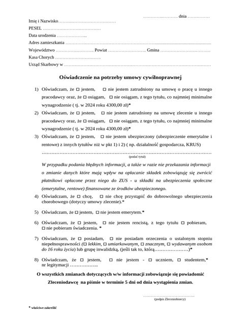 Elementy dobrej umowy cywilnoprawnej