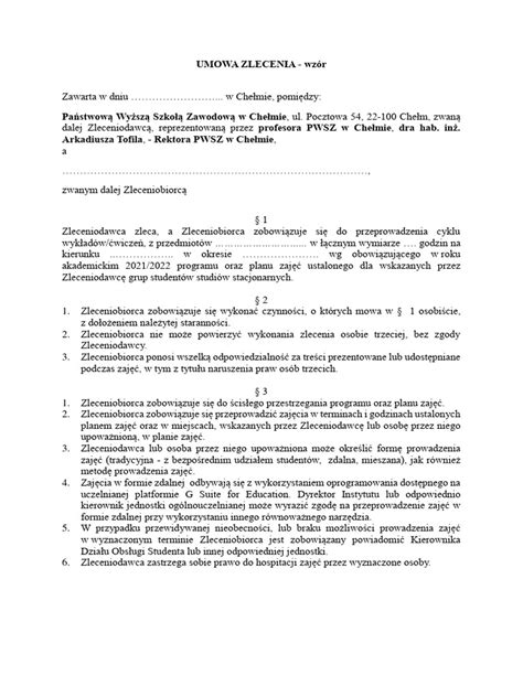 Schemat działania zlecenia stałego