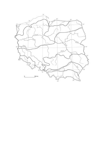 Mapa polski z zaznaczonymi placówkami oświatowymi