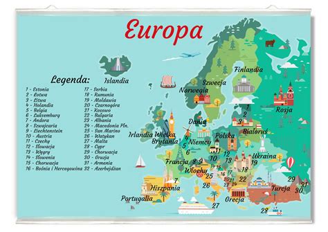 Mapa Europy z zaznaczonymi średnimi zarobkami kierowców ciężarówek w poszczególnych krajach