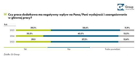 Schemat przedstawiający demografię osób dorabiających poza etatem