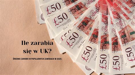 Tabela porównująca średnie zarobki w wybranych zawodach w UK