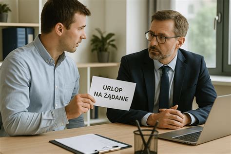 Schemat pokazujący zasady urlopu na żądanie