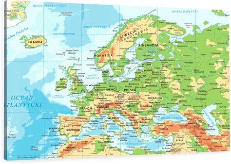 Mapa Europy z zaznaczonymi średnimi zarobkami nauczycieli