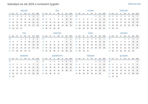 Kalendarz z zaznaczonymi 16, 18 i 26 tygodniami