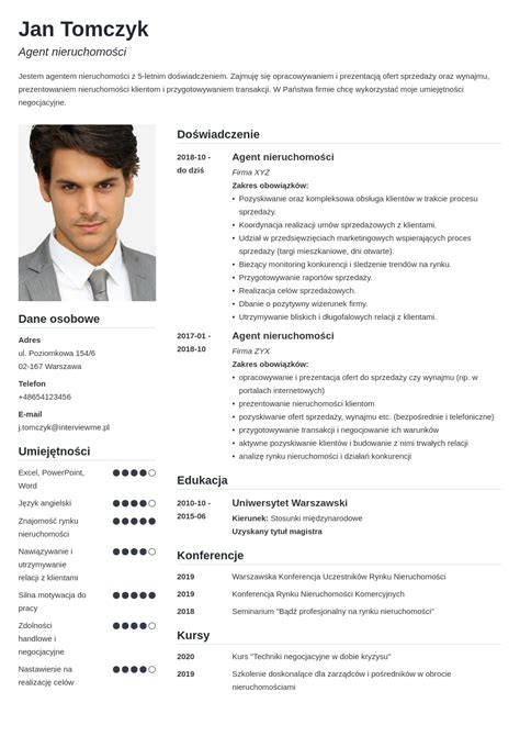 Przykładowy szablon CV