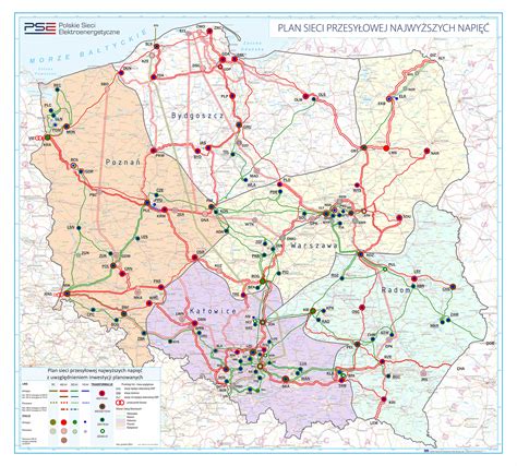 Mapa przebiegu infrastruktury przesyłowej
