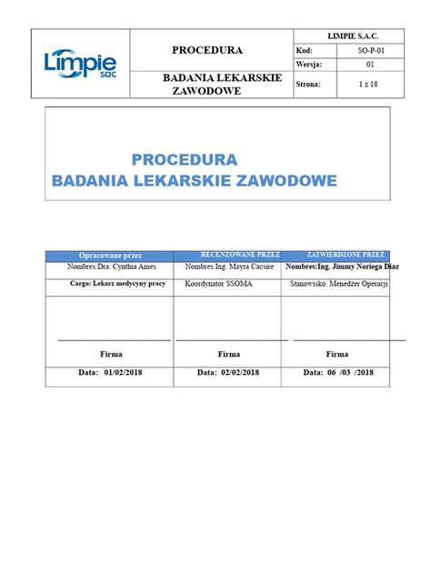 Schemat badań lekarskich w pracy