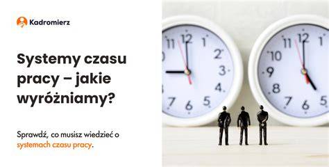 Infografika przedstawiająca różne systemy czasu pracy