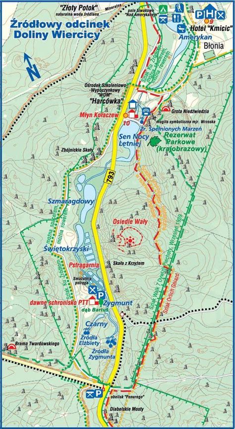 Mapa administracyjna Gminy Złoty Potok i okolic