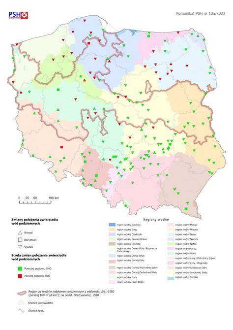 Mapa z zaznaczonymi popularnymi kierunkami szkół policealnych