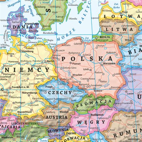 Mapa Polski i Niemiec