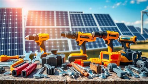 Narzędzia używane do montażu paneli fotowoltaicznych